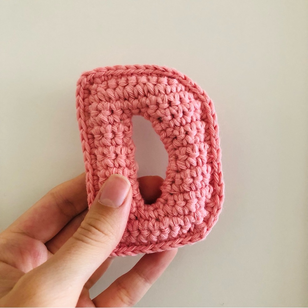 Crochet Letter Custom Letter Monogram Crochet D Baby Shower Gift Nursery